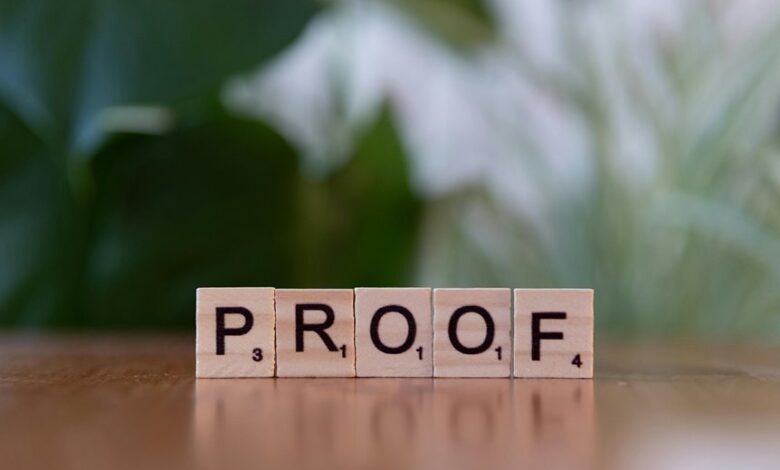 sequential digital proof identifiers listed
